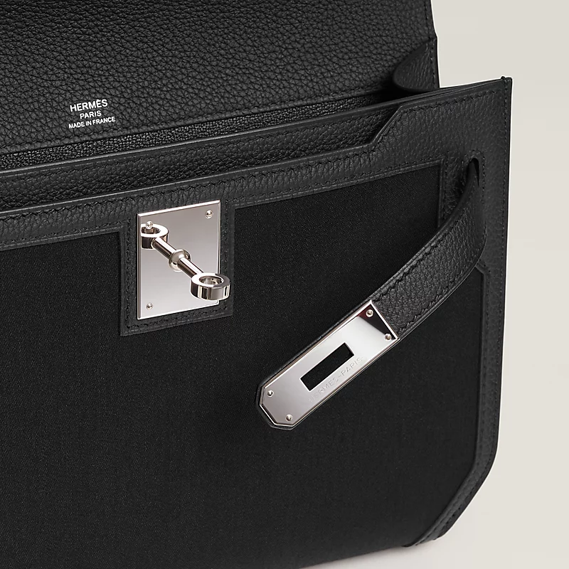 Hermes Kelly Depeches 25 Monochrome Pouch - Image 8