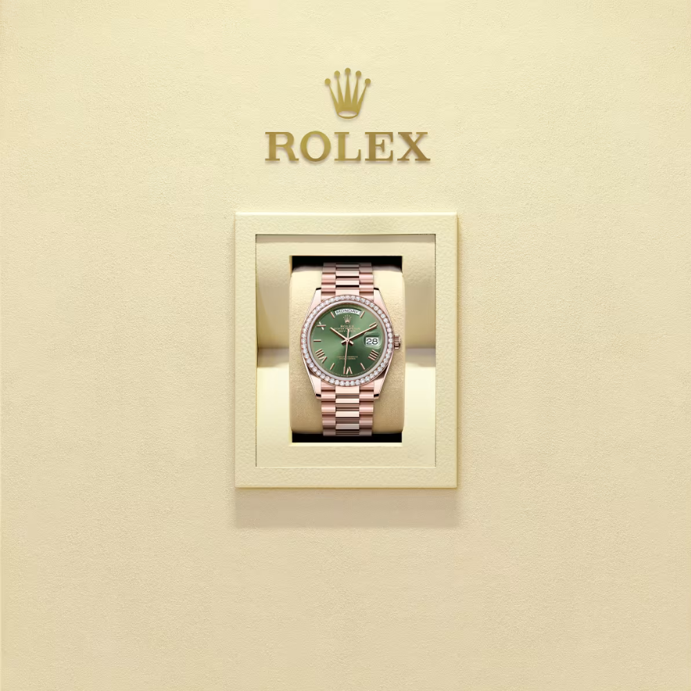 Rolex Day-Date 36 – Green Dial and Diamonds Ref. 128345RBR-0085 - Image 2